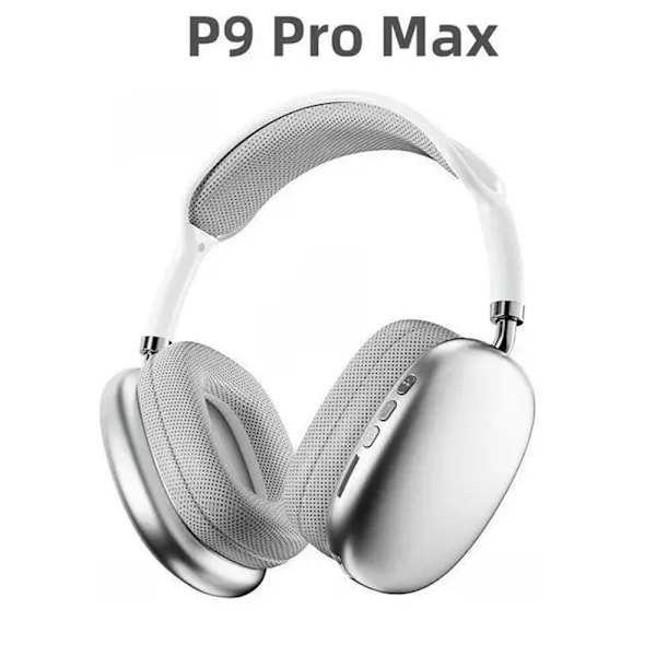 P9 Pro Max Øretelefoner Utendørs Øretelefoner Trådløs Bluetooth 5.3 Mikrofon Støyreduksjon for Apple white