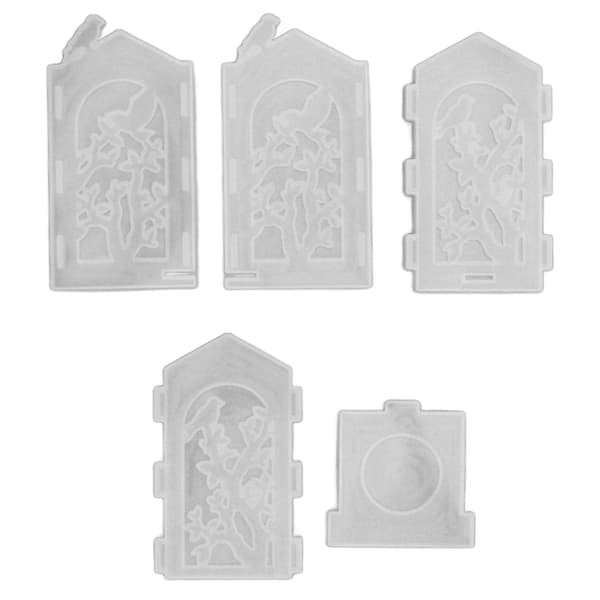 Lysestage Silikoneform Unikt Design Elastisk Nem Afstøbning Håndværk til DIY Lysestager Ornamenter