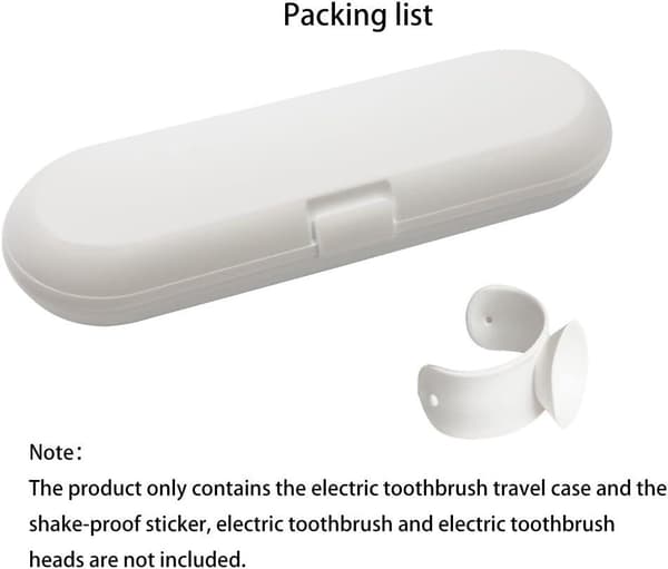 Reiseetui i plast (hvit) for elektrisk tannbørste