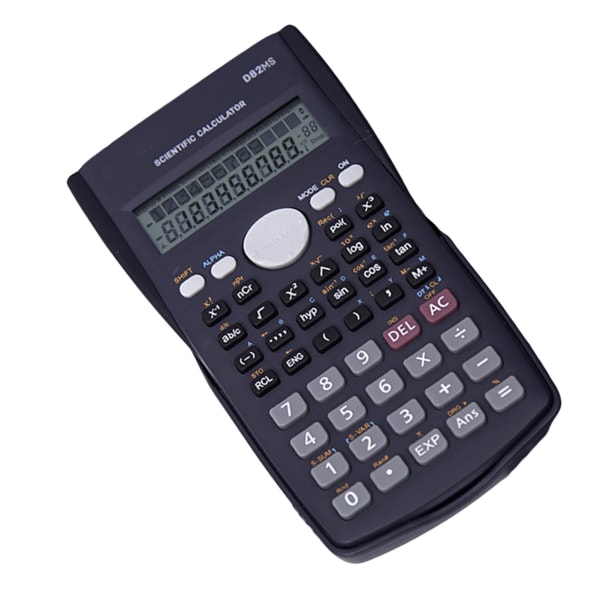 Videnskabelig lommeregner To linjers display Brøkberegning Automatisk nedlukning 12-bit funktionsberegner til studerende Mørkeblå (Nær sort)