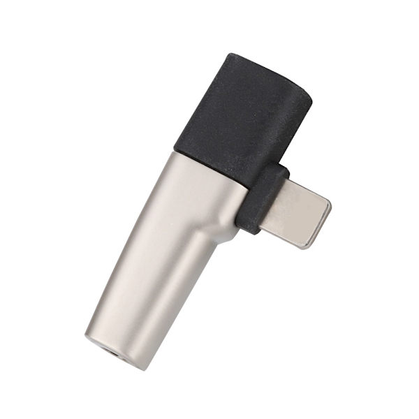 2 i 1 lydadapter til 3,5 mm + Type-c hovedtelefonopladerkabel, passer til iPhone