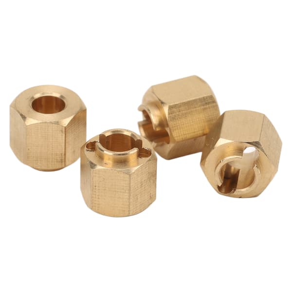4 stk. RC Navadapter Hex Messing til Traxxas til TRX4M 1/18 Skala Crawler Bil Tilbehør 6mm