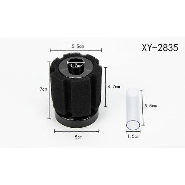 2 stk. Svampfilter Akvarium Luftfilter Bio Svamp Betta Reke XY-2835