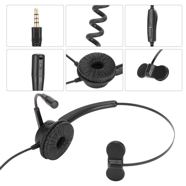 H500 3.5 Plug Headphone Puhelin Liikennekuulokkeet Call Center Communication Computer Headset