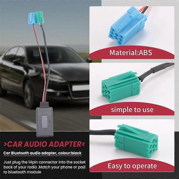 MINI 6- ja 8-nastainen Bluetooth-äänisovitinliitäntä --