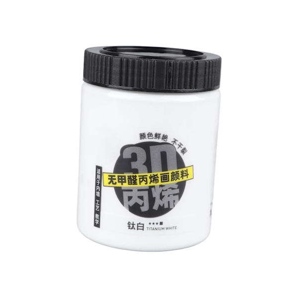 500 ml vit akrylfärg Vattentät Solskydd Högkoncentrerad Färgfast Akrylfärg för Canvas Papper Trä
