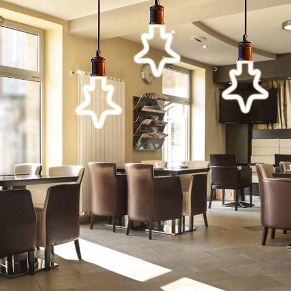 LED Lineær Lampe Dekoration 2700K Varmt Lys Lysekrone Retro Stjerneformet Tråd E27 til Restaurant Stue