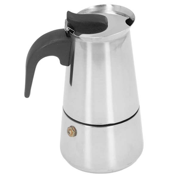 Klassisk kaffekande i rustfrit stål Manuel Classic Cafe Moka Cafe-kandemaskine til hjemmekontorbrug 2 doser 100 ml