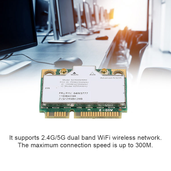 Intel Centrino Advanced N 6235ANHMW Dual Band Wireless Network Card 300M Bluetooth 4.0 for Lenovo M93z M93P