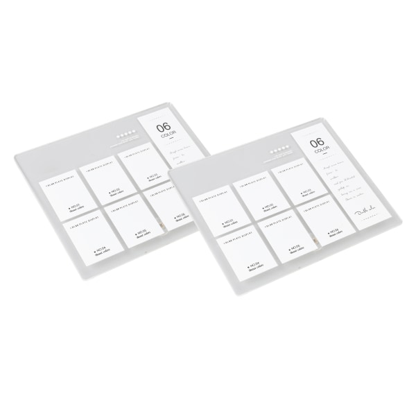 2 STK Akryl Nail Art Display Board 6 Farvet Nail Tip Prøve Display Stand Holder til Nail Art Design
