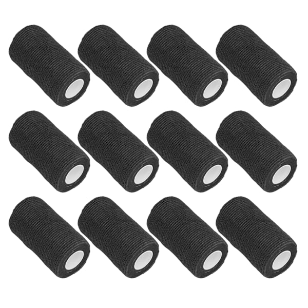 12 kpl sidekääre Natural Latex elastinen itseliimautuva kääre lehmille koirille hevosille 10cm musta