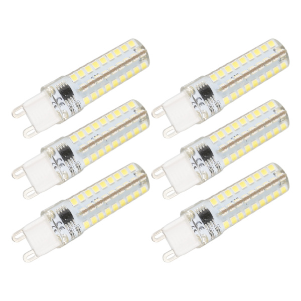 6 stk. G9 LED-pærer 450lm dæmpbare 72LEDs G9 lyserstatningspærer til boligbelysning 5W 100-120V