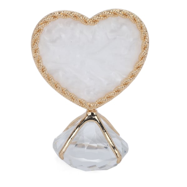 Nagelskärmstativ Hjärtformad Design Mode Elegant stil Blank kant Dubbelsidig nagelspetshållare för Nail Beauty Gold