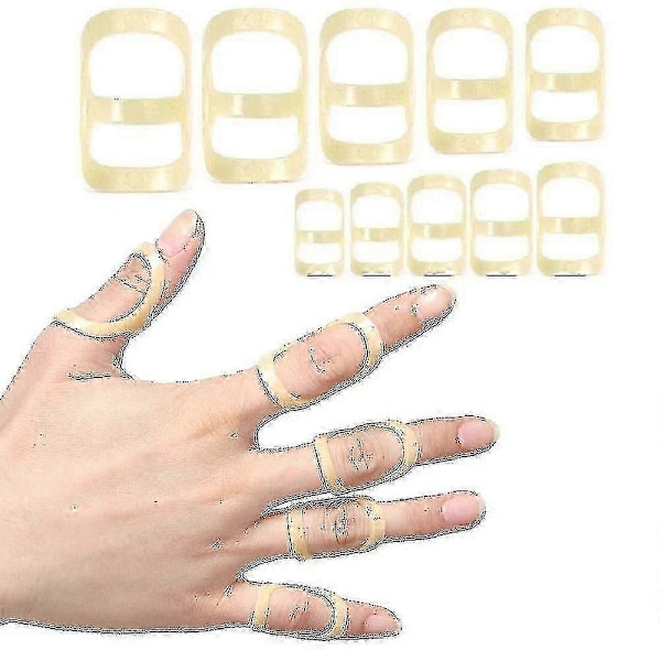 2 st Fingerskena Fingerfixering Fixeringshylsa Ledstöd Skydd Oval 8 1-8 Storlek 7