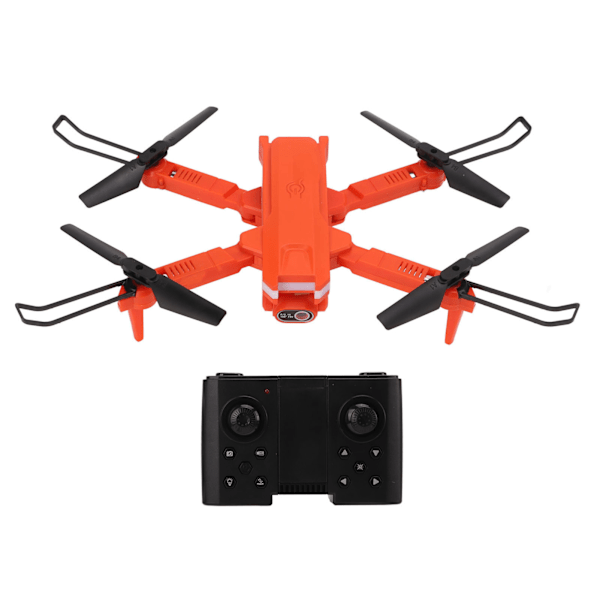 XT8 Mini Drone Aerial Photography RC FPV Drones 4K Dual Camera Multicolored Light Plane Toys Orange Dual Battery