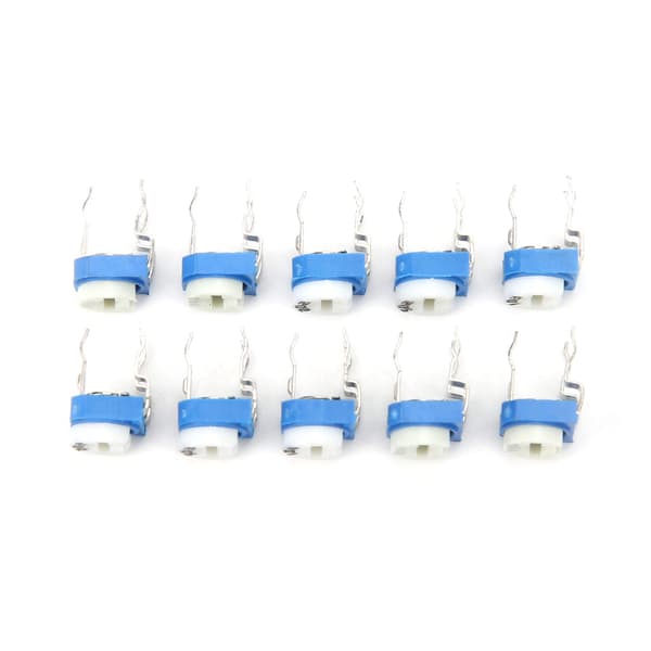 100 st Variabelt motstånd Trimmer Potentiometer Pot Elektronisk komponent RM065 Blå + Vit