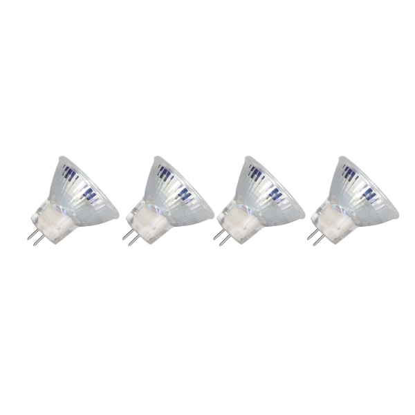 4PCS MR11 12LED Ljuskälla 2W 300LM Spotljuslampa Dubbel Stift Bas Landskapslampa Kall Vit 6000K