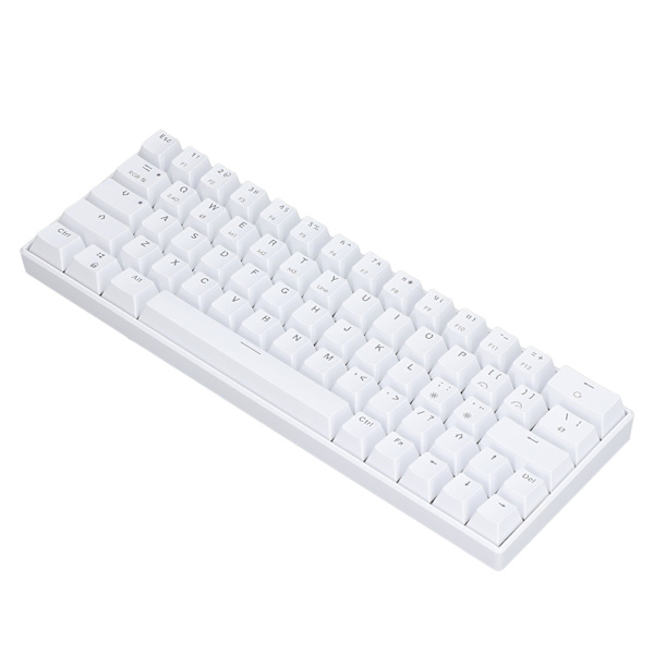 Mekanisk tangentbord 64 tangenter RGB trådlös 2.4G BT3.0 5.0 Typ C trådbunden anslutning ergonomisk vit mekaniskt tangentbord linjär action switch