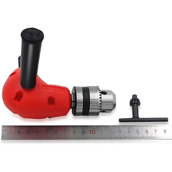 Chuckadapter, metall med 90 graders rät vinkel runt skaft och 9,5 mm skaft för 1-10 mm solid chuck
