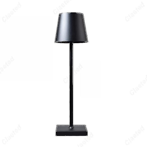 Trådløs Bordlampe USB Genopladelig Dejlig Touch Vandtæt Bordlampe Til Soveværelse Hotel Stue Restaurant-B5 Sort