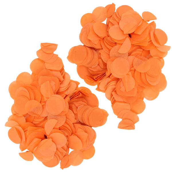 2Bag Pyöreä Paperi Konfetti 2.5cm Syntymäpäiväjuhlat Festivaali Hääkoriste TarvikkeetOranssi