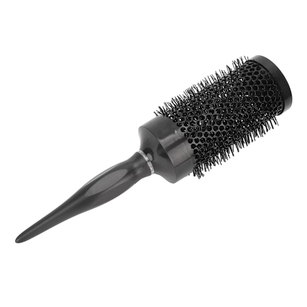 Rund hårborste Förhindra statisk negativ jonmassage Hårbotten Utjämna hår Nylon Roller Hårborste för Salon Home Svart 26x5.7x5.7cm/10.2x2.2x2.2in