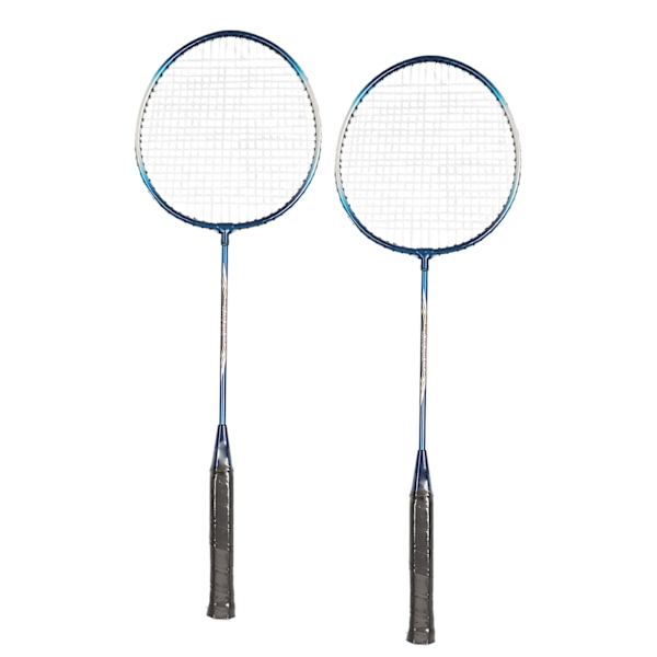 REGAIL 2 st badmintonracket i järnlegering, 2-spelar badmintonracketset för barn och vuxna, blå