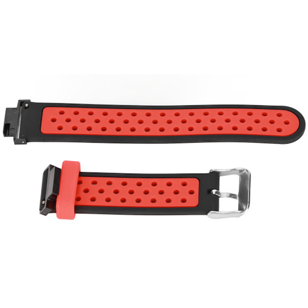 Silikonarmband Mjukt Andningsbart Dubbelfärgat Ersättningsarmband för Amazfit Verge LiteSvart Röd