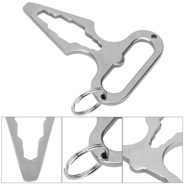 2 st Multifunktion Mini EDC Spike Wrench Flasköppnare Skruvmejsel Multiverktyg för Utomhus Camping