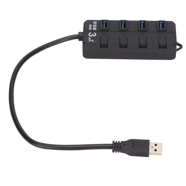 USB Hub 4 Port Uafhængig Strømafbryder Transmissionsstabilitet Ekstern 3.5 Interface Elektronik Tilbehør