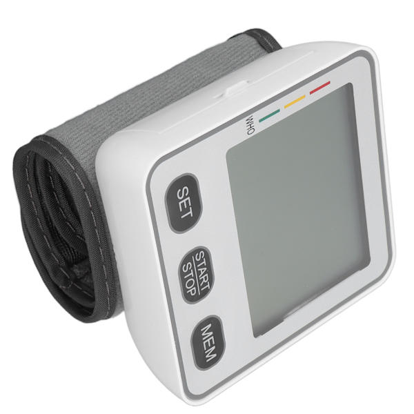 Verenpainemittari automaattinen LCD-näyttö Äänitoiminto Pieni digitaalinen rannesphygmomanometri kotiin matkalle