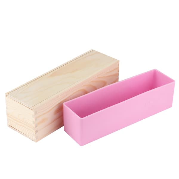 DIY Rosemønster Håndlaget Brød Såpeform Silikonforing Form Kakebaking Treboks (Rosa Silikonboks Treboks)