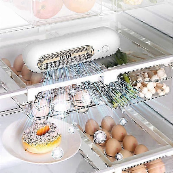 Kjøleskapsluktfjerner, Kjøleskapsfriskere, Mini Kjøleskapstilbehør OOzone Generatorer, Kjøleskapsluftfrisker, USB 4 i 1 Kjøleskapsluktfjerner, Kjøleskapslukt