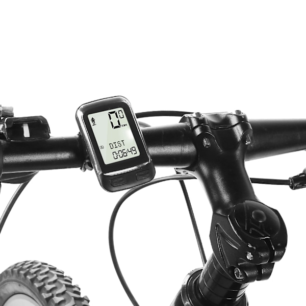 Mountain Road Bike Trådløs Odometer Multifunktionel Interface Stor Skærm Vandtæt Velometer Support Fem Sprog