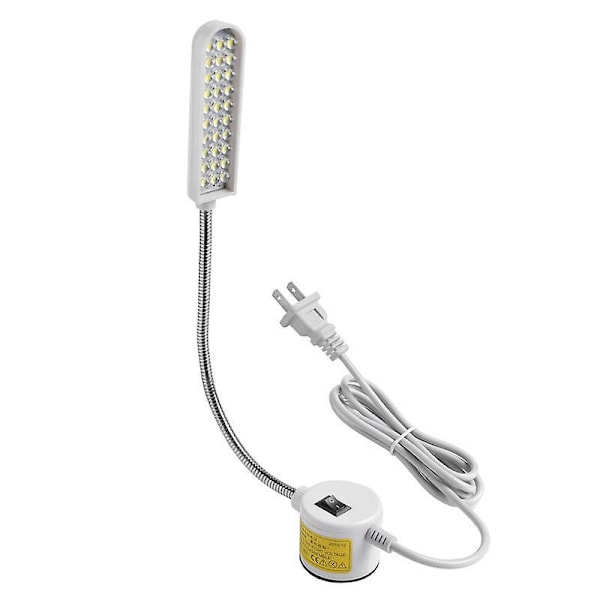 Kraftfull LED-symaskinslampa med flexibel svanhals och magnetisk bas