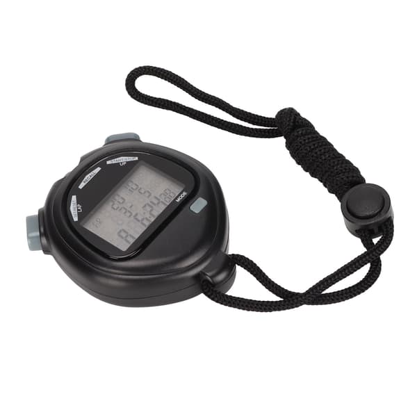Digitalt Stopur Timer Multifunktion 3 Linjers Display 100 Omgangs Hukommelse Nedtælling 12 24 Timers System Sportsstopur