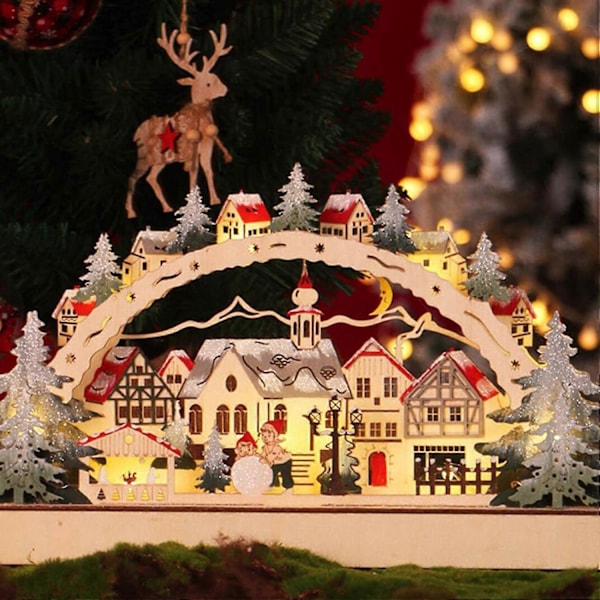 Upplyst Julby, Upplyst Julhus, Träsnöflinga