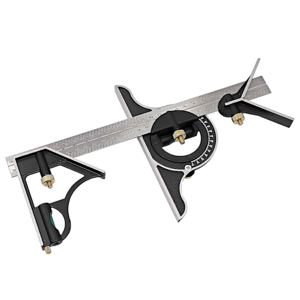Kombinations 300mm Multifunktionel Justerbar Vinkel Heavy Duty Vinkel Måleværktøjssæt Præcisions Vinkelsøger Tømrer Vinkel Skala