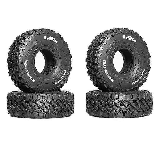 4 stk. 1,9 tommer 116 mm gummidekk for 1/10 Rock Track Redcat Scx10 Ii