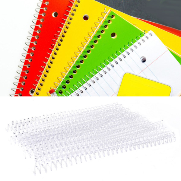 20st 30 Hål LösE blad Plastbindningsring Fjäder Spiralringar för A4-papper 13mm transparent