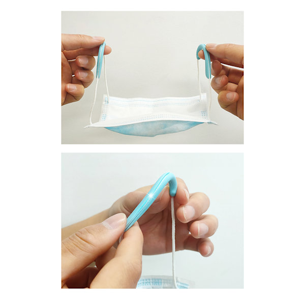 2 st silikon öronkrokar Anti-slip mask öronhållare Smärtbeständiga hörselskydd Glasögon hållare glasögonhållare tillbehör