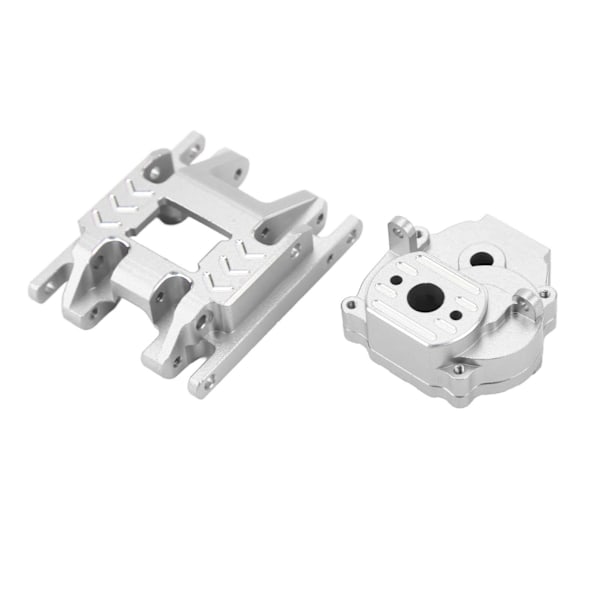 RC-växellåda i aluminiumlegering, växellåda, växellåda och bas för Traxxas 1/18 RC-bil uppgraderingsdelar silver