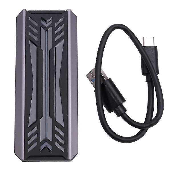 Dual Protocol SSD NVME M2 Harddisk Kabinett RGB Aluminium