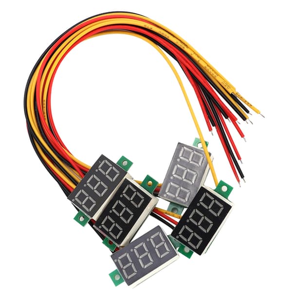 5 stk. Blå 0,36 tommer Digital Display DC Voltmeter Tre Tråds LED Volt Meter Spændingsovervågning