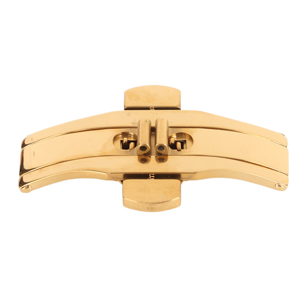 Watch Band Spänne Byte Vikbar tryckknapp Rostfritt stål Watch Spänne Tillbehör Golden