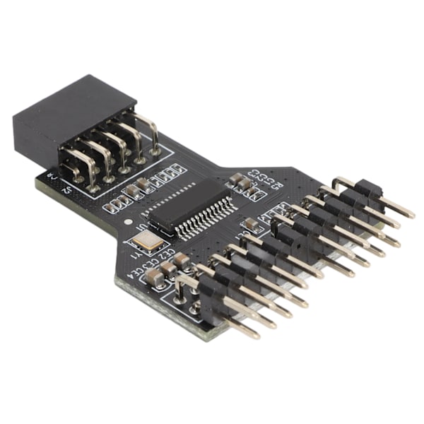 9 Pin USB Splitter 9 Pin til Dual 9 Pin In Line USB2.0 stik hun 1 til 2 han 0,3 meter forlængerkabel USB header Hub