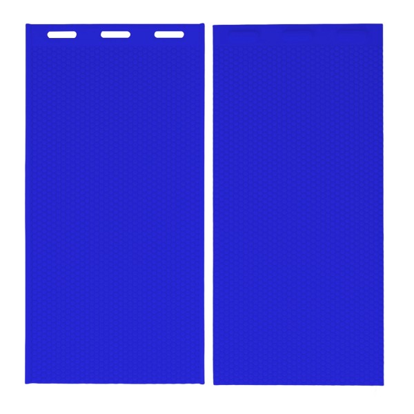 2 stk. 5,4 mm bivoksfundamentplader presseprægemaskine manuel silikone bivoksform DIY biavlværktøj 41,3x20,5 cm mørkeblå