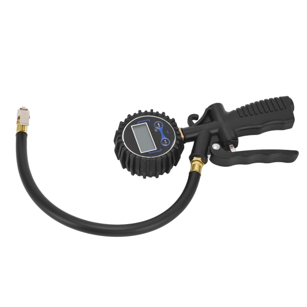 1/4in NPT Slange Dekk Pumpe med LCD Digitalt Trykkmåler Messing Chuck Luft Dekk Inflasjonsverktøy 170PSI