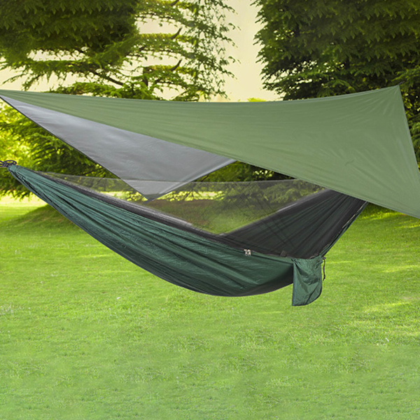 Tälttak Vattentätt Solskydd Multifunktionellt Tält Markis för Utomhus Camping Strand Silvrigt Grönt 300x400CM