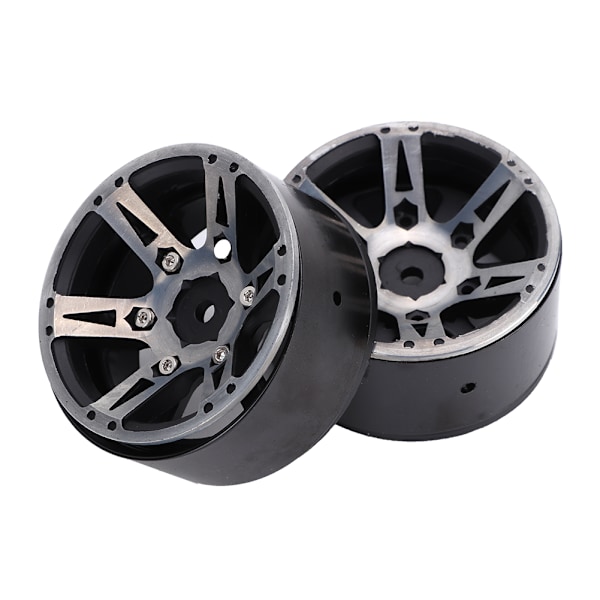 4 stk 5,2 cm Høy Kvalitet Metall Bilmodell Felger Nav Høy Styrke for 1/10 RC (svart)